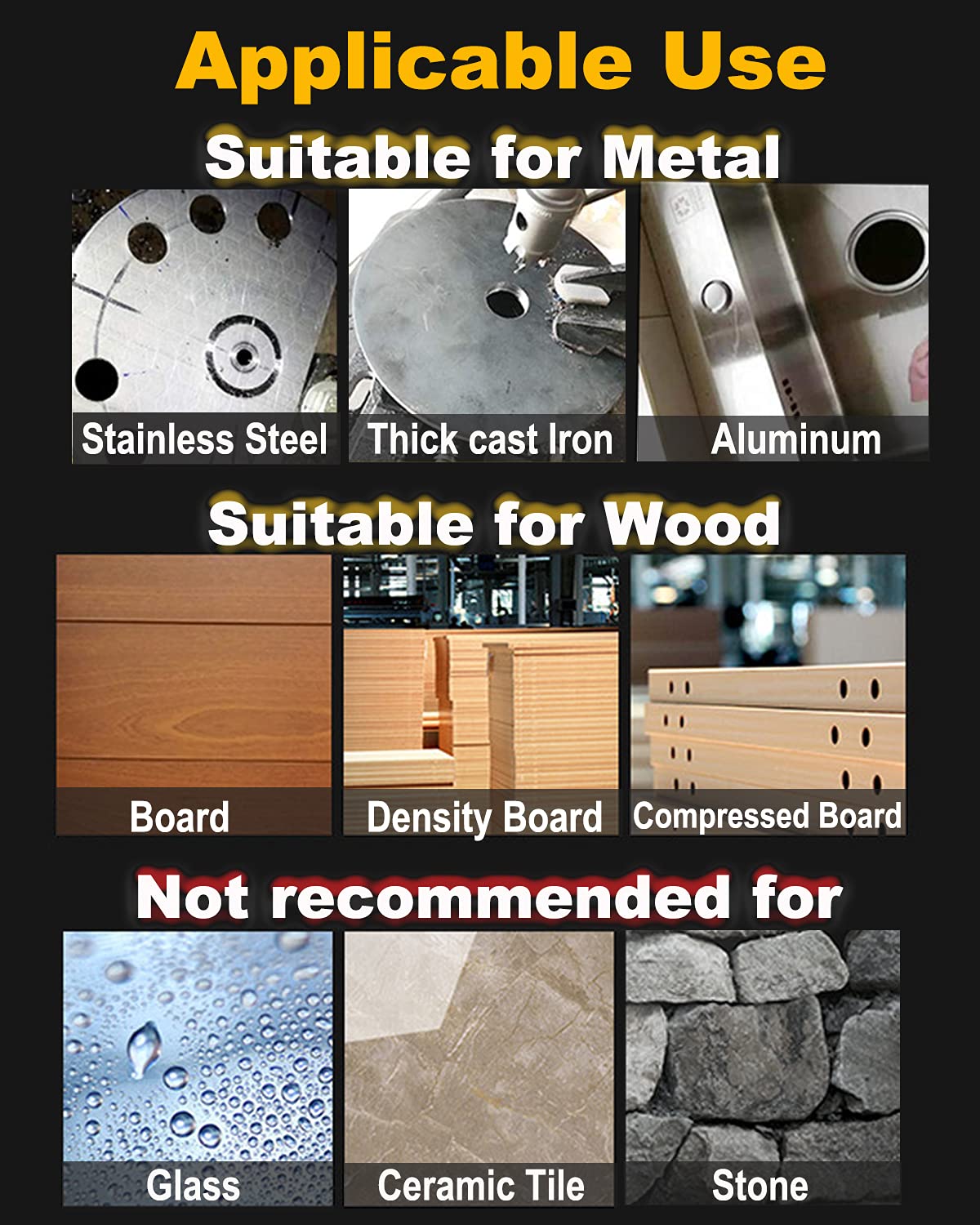 Verilux® Gold 5 Pcs Stainless Steel,Metal Alloy High Speed Hole Saw Drilling Tools Bit Set for Metal Sheet, Wood Piece, Plastic 16mm, 18mm, 20mm, 25mm, 30mm Verilux® Gold 5 Pcs Stainless Steel,Metal Alloy High Speed Hole Saw Drilling Tools Bit Set for Metal Sheet, Wood Piece, Plastic 16mm, 18mm, 20mm, 25mm, 30mm
